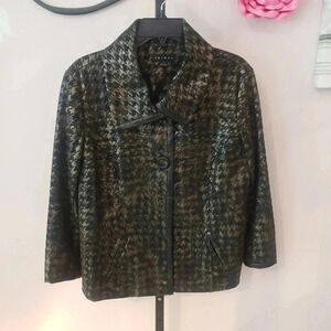 Tribal Brown and Black Houndstooth Jacket